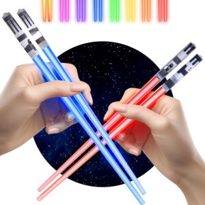 Star Wars Lightsaber Chopsticks (Light Up) (2 Pair, Red & Blue)